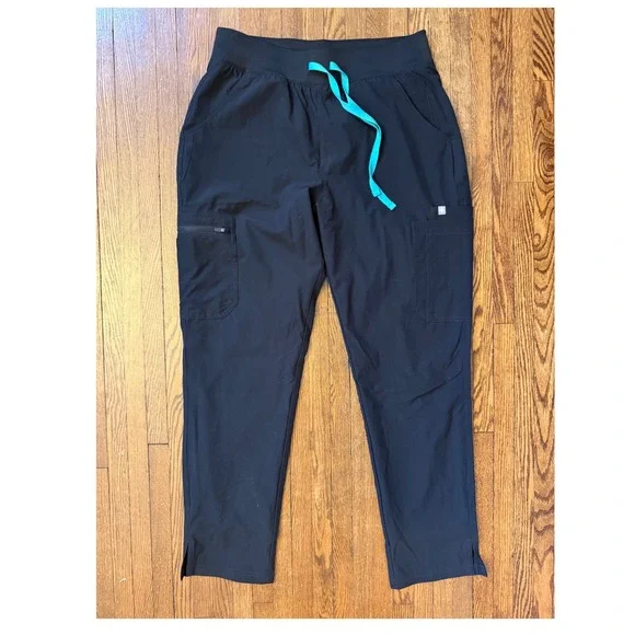 FIGS Yola FREEx 2.0 Lined Skinny Scrub Pants Medium Black - Picture 1 of 8